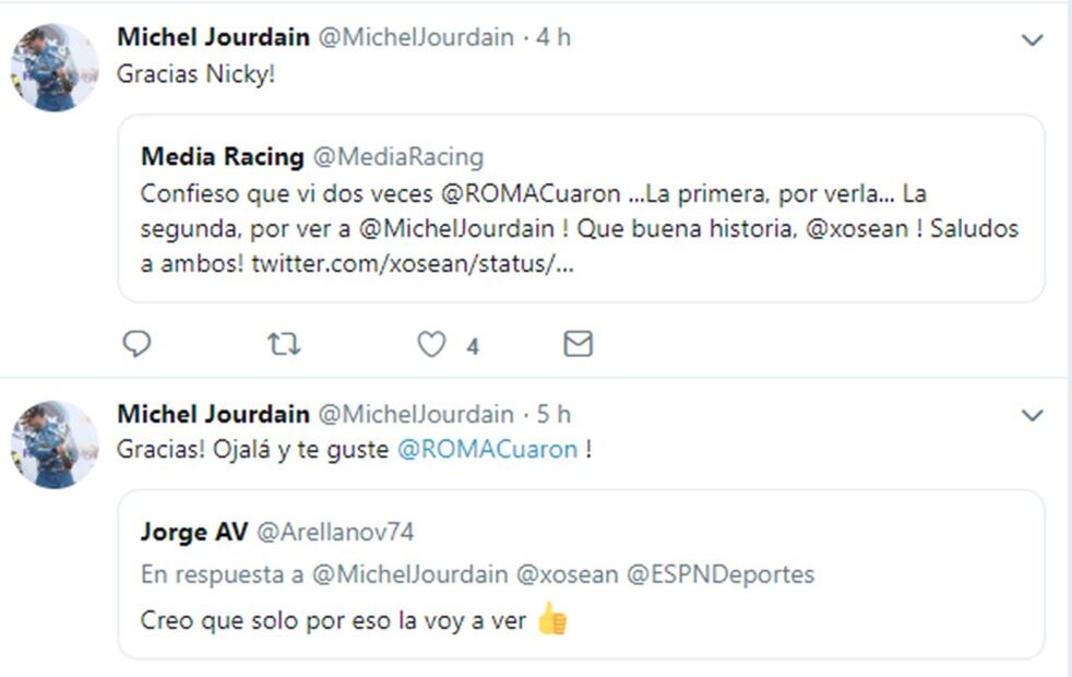 El piloto Michel Jourdain actúa en la película Roma, es el compadre incómodo