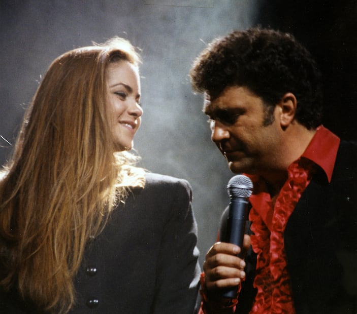 Lucero junto a Mijares / Foto: Archivo, El Universal