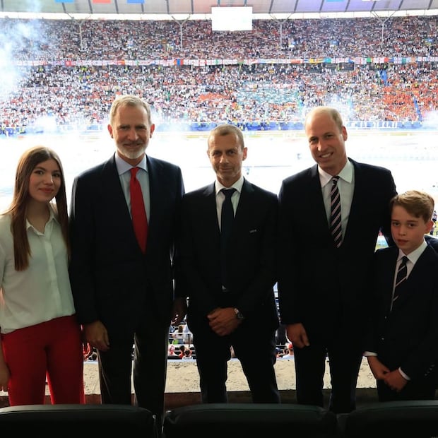 El príncipe William y el rey Felipe se encontraron en la final de la Eurocopa 2024 / Foto: Instagram