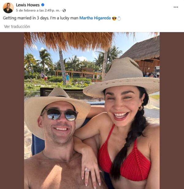 Martha Higareda y Lewis Howes celebrarán su boda este fin de semana / Foto: Instagram