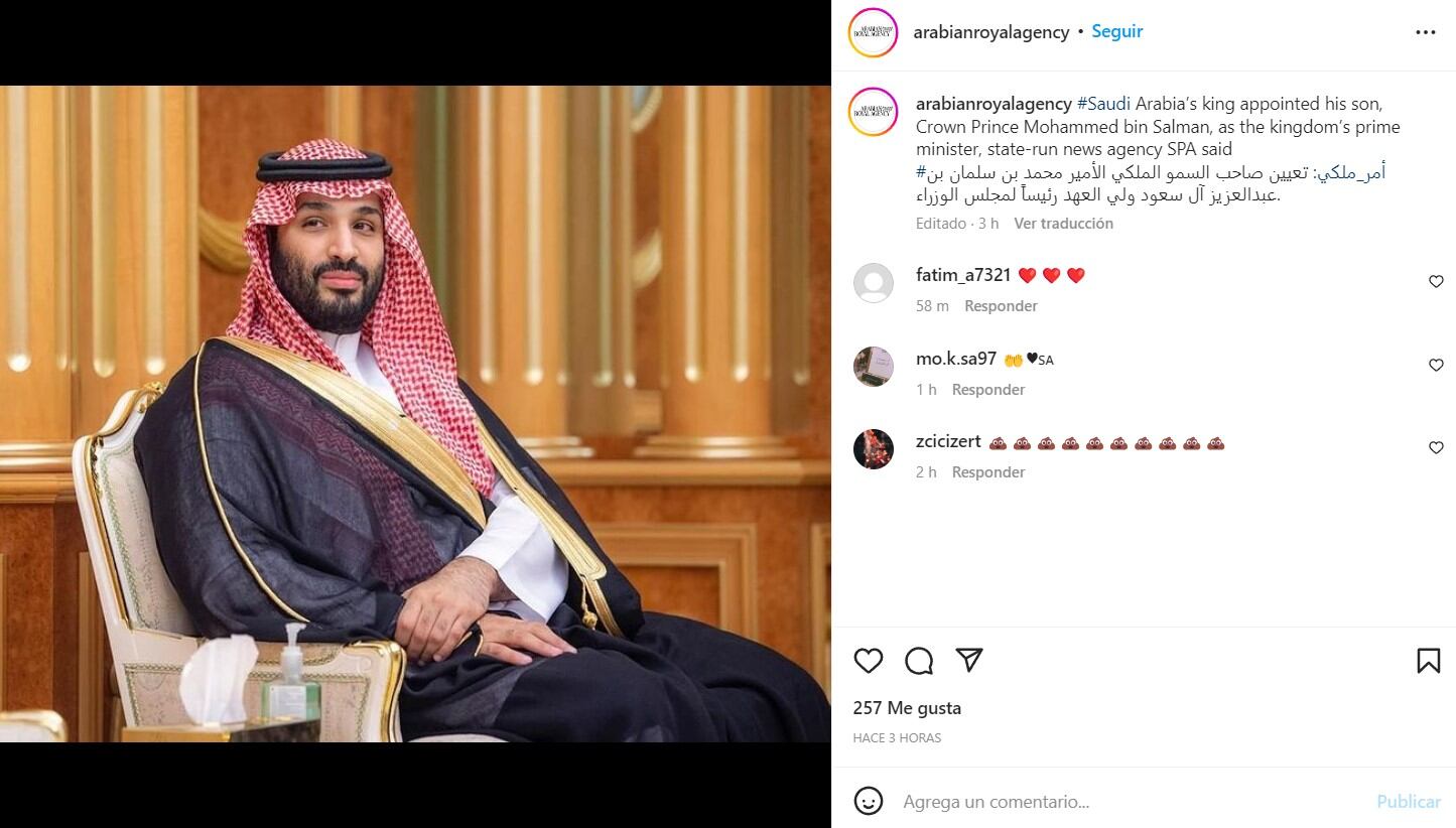 El príncipe heredero Mohamed bin Salmán fue nombrado primer ministro