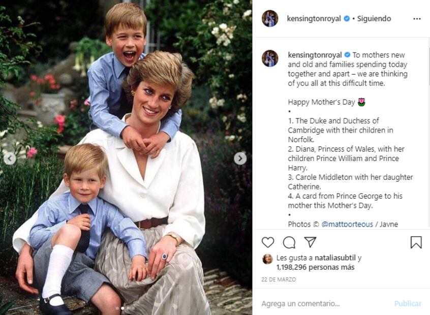 Enrique de Sussex y Guillermo de Gales en su tierna infancia con su mamá, Lady Di