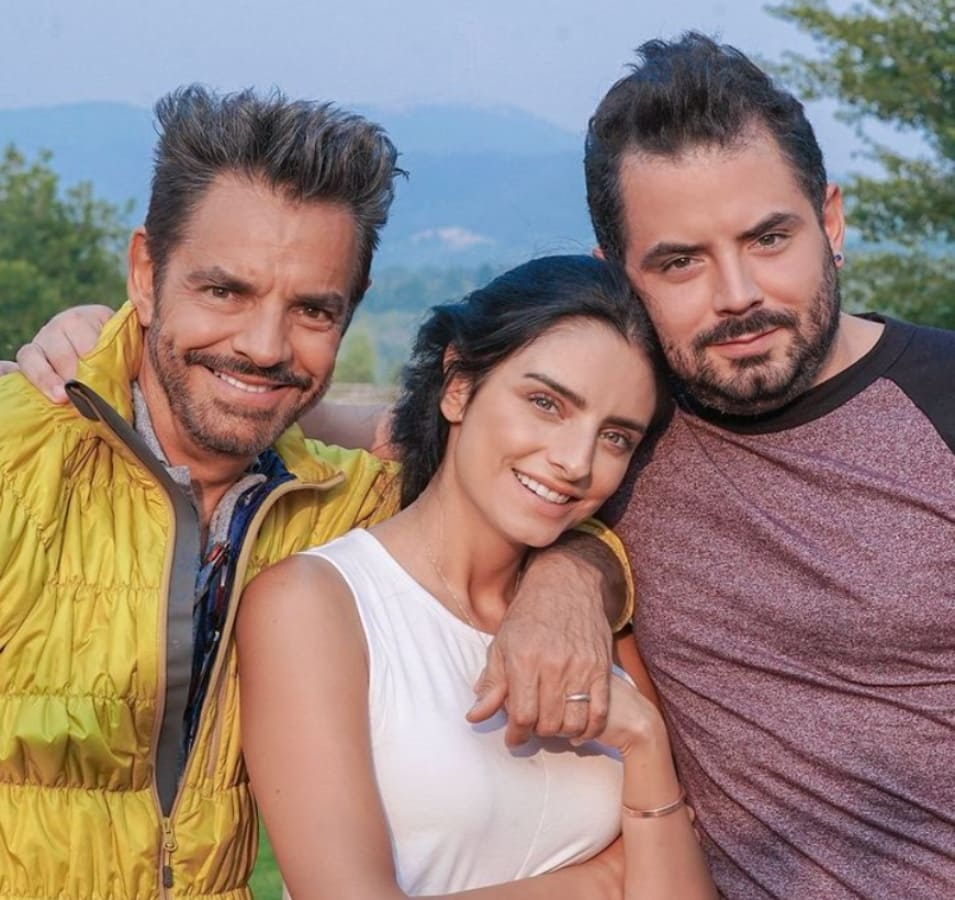 Eugenio Derbez con sus hijos, Aislinn Derbez y José Eduardo Derbez / Instagram