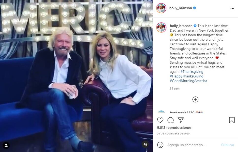 Holly, hija de Richard Branson, se identificó como un niño en su infancia