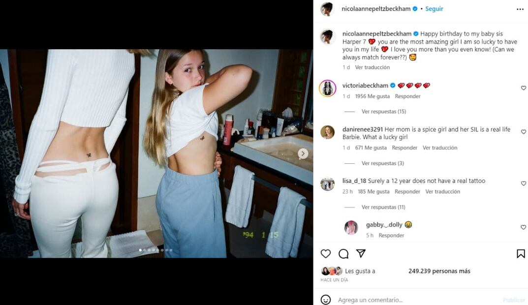Haper Beckham y Nicola Peltz / Instagram