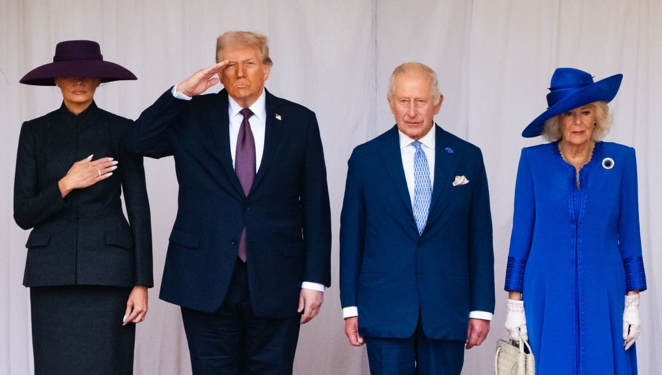 Así recibió la familia real a Donald Trump en Reino Unido