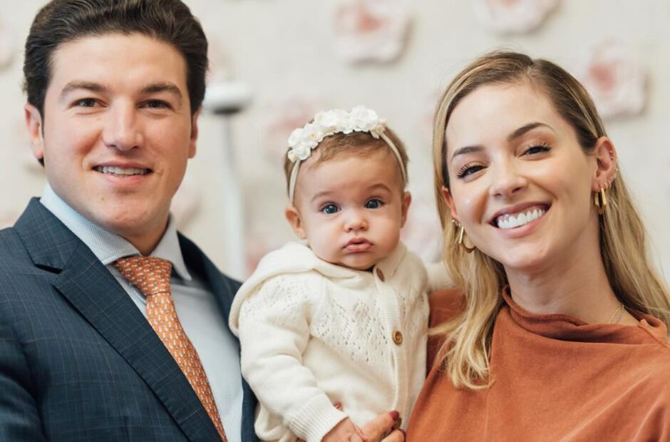 Samuel García y Mariana Rodríguez con su hija Mariel / Foto: Instagram