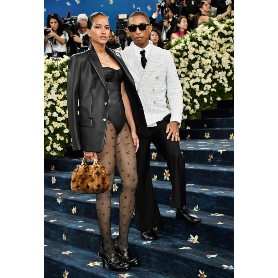 Pharrell Williams y su esposa Helen Lasichanh en la Met Gala 2025 / Foto: Evan Agostini - AP