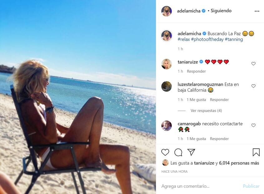 Adela Micha sorprende en bikini y disfruta la playa