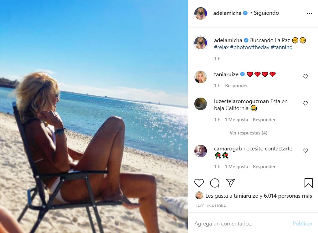 Adela Micha sorprende en bikini y disfruta la playa