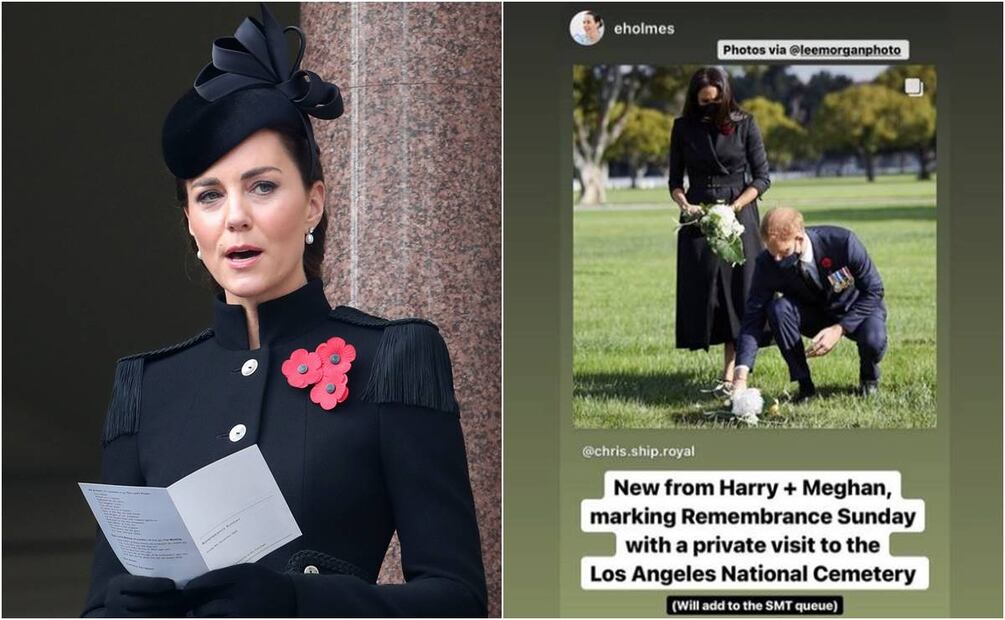 Meghan Markle y Kate Middleton elegantes en diseños exclusivos en Remembrance Day