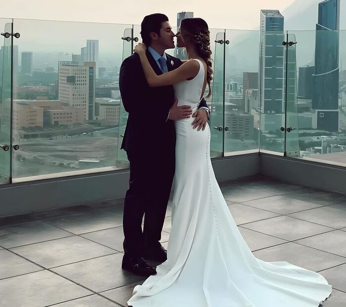 Mariana Rodríguez y Samuel García en su boda civil / Instagram