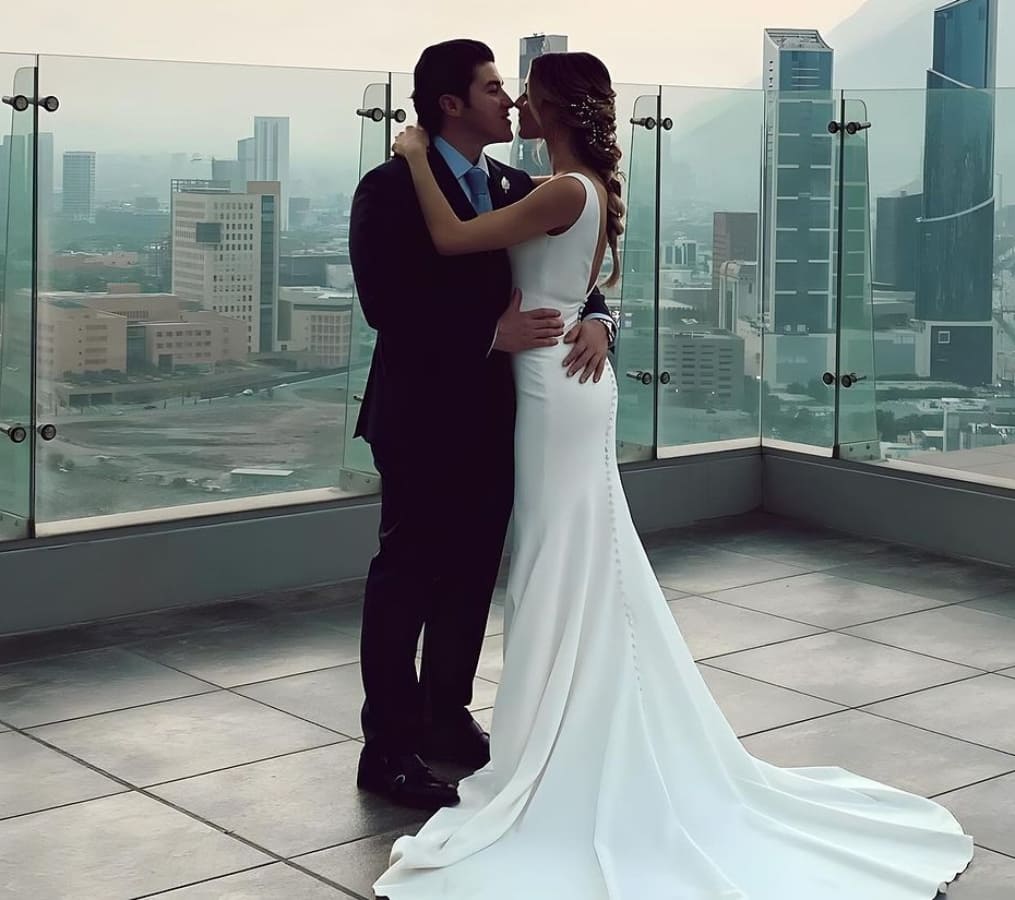 Mariana Rodríguez y Samuel García en su boda civil / Instagram