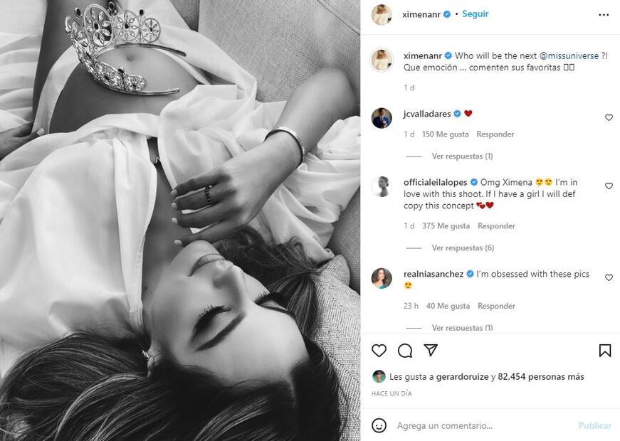 Bebé de Ximena Navarrete vive su primer Miss Universo con todo y corona