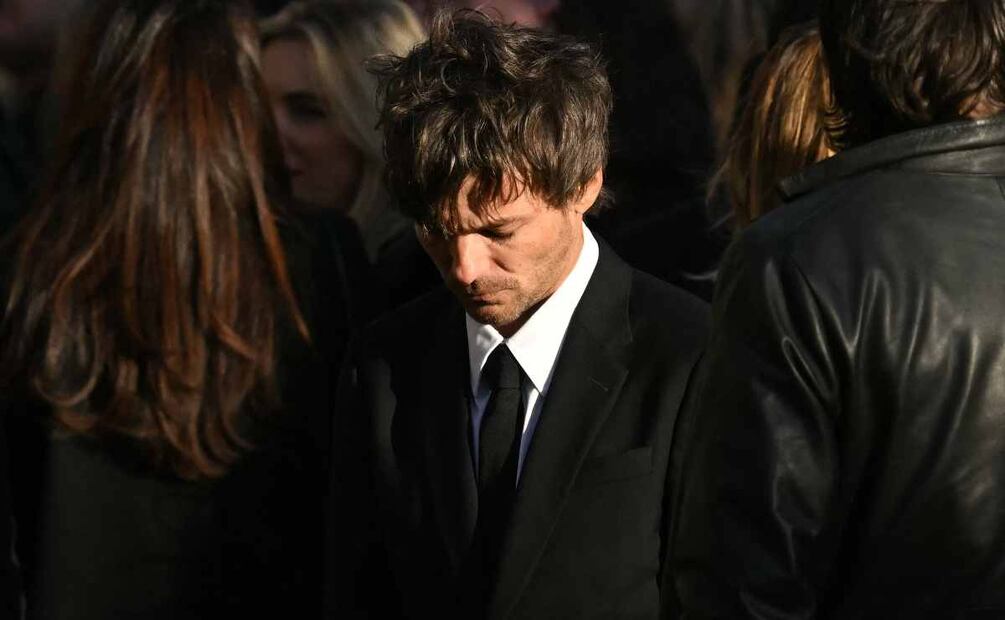 Louis Tomlinson durante el funeral de Liam Payne / Foto: AFP