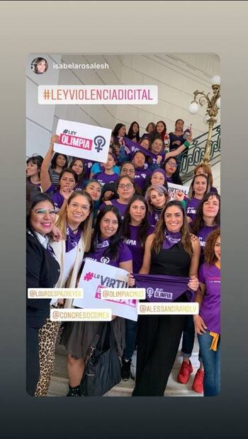 Alessandra Rojo de la Vega celebra la aprobación de la Ley Olimpia 