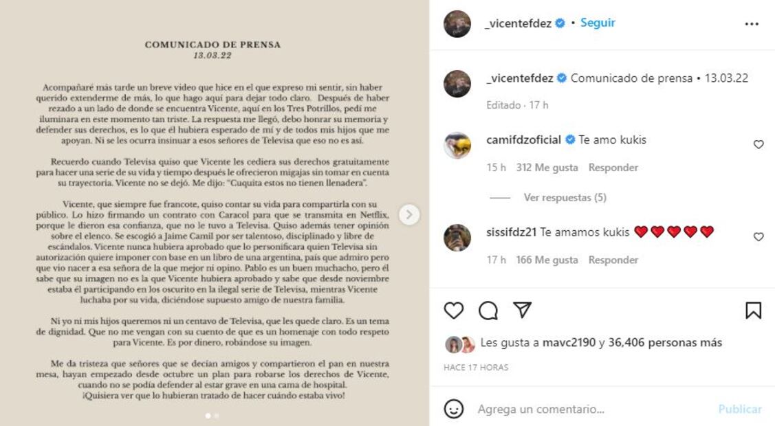 Cuquita Abarca, viuda de Vicente Fernández: “Hay gente que está abusando de su nombre”