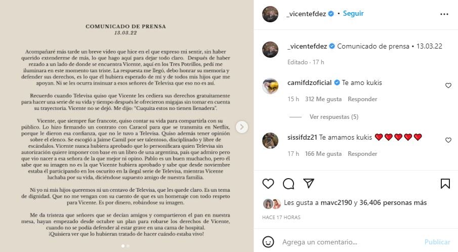 Cuquita Abarca, viuda de Vicente Fernández: “Hay gente que está abusando de su nombre”