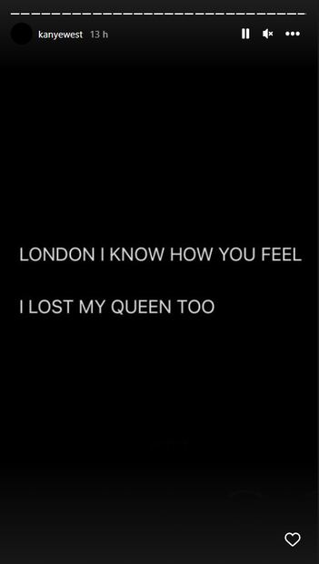 Kanye West compara su separación de Kim Kardashian con la muerte de Isabel II