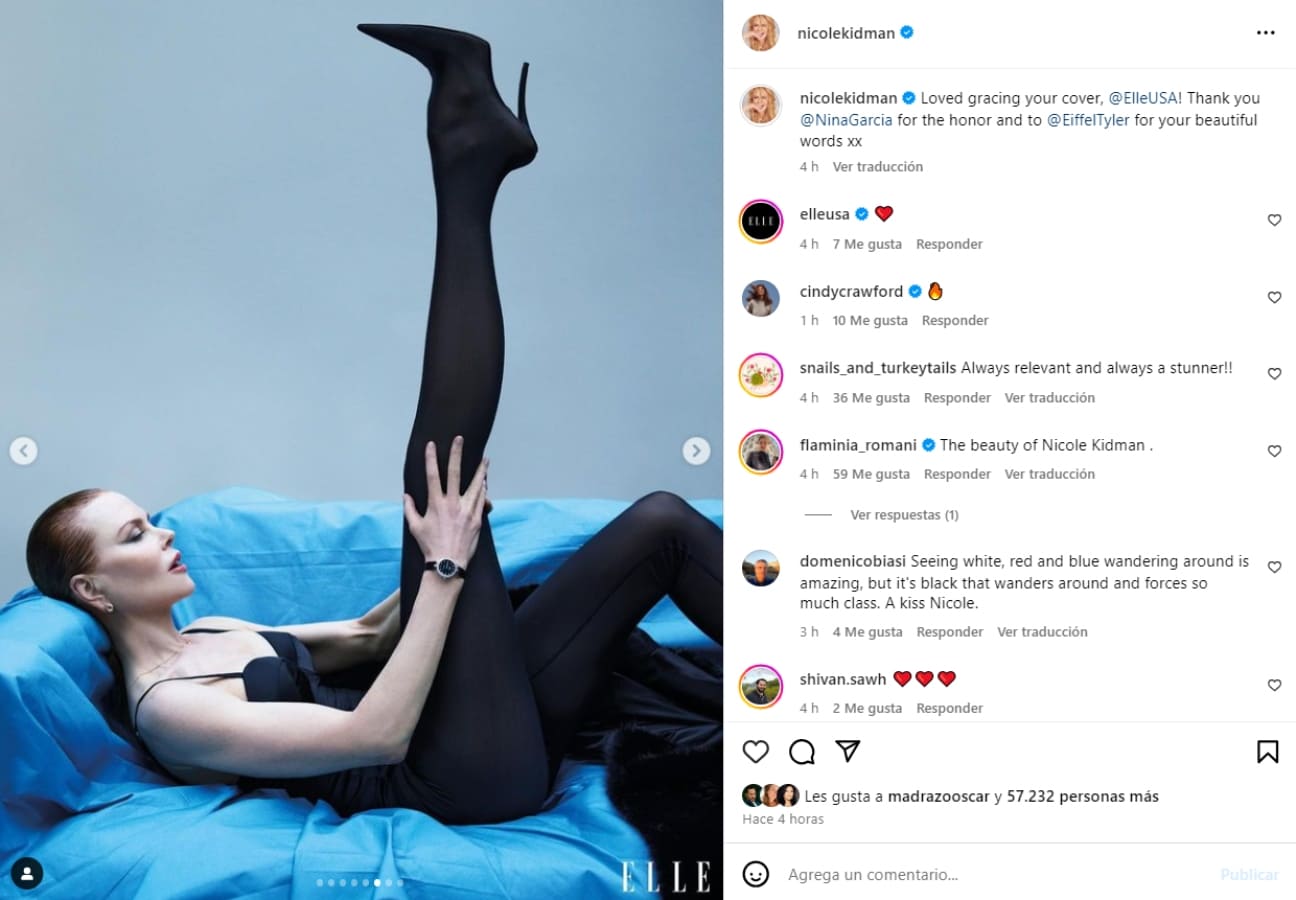 Nicole Kidman en la revista Elle / Instagram