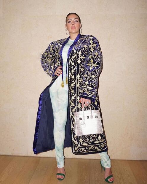 Georgina Rodríguez luciendo su Hermès Birkin Himalaya / Instagram: @georginagio