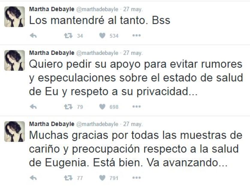 Martha Debayle habla del estado de salud de su hermana Eugenia 