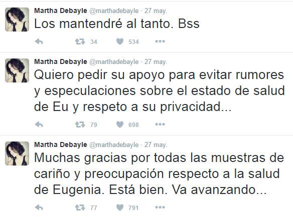Martha Debayle habla del estado de salud de su hermana Eugenia 