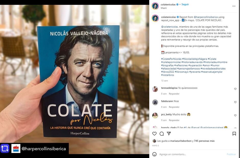 Nicolás Vallejo-Nágera confiesa su pasado con las drogas. "Llegué a temer por mi vida" 