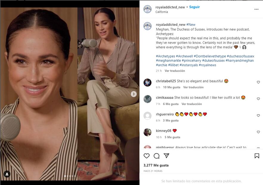 Meghan Markle apuesta por un look natural, sin maquillaje y pelo rizado