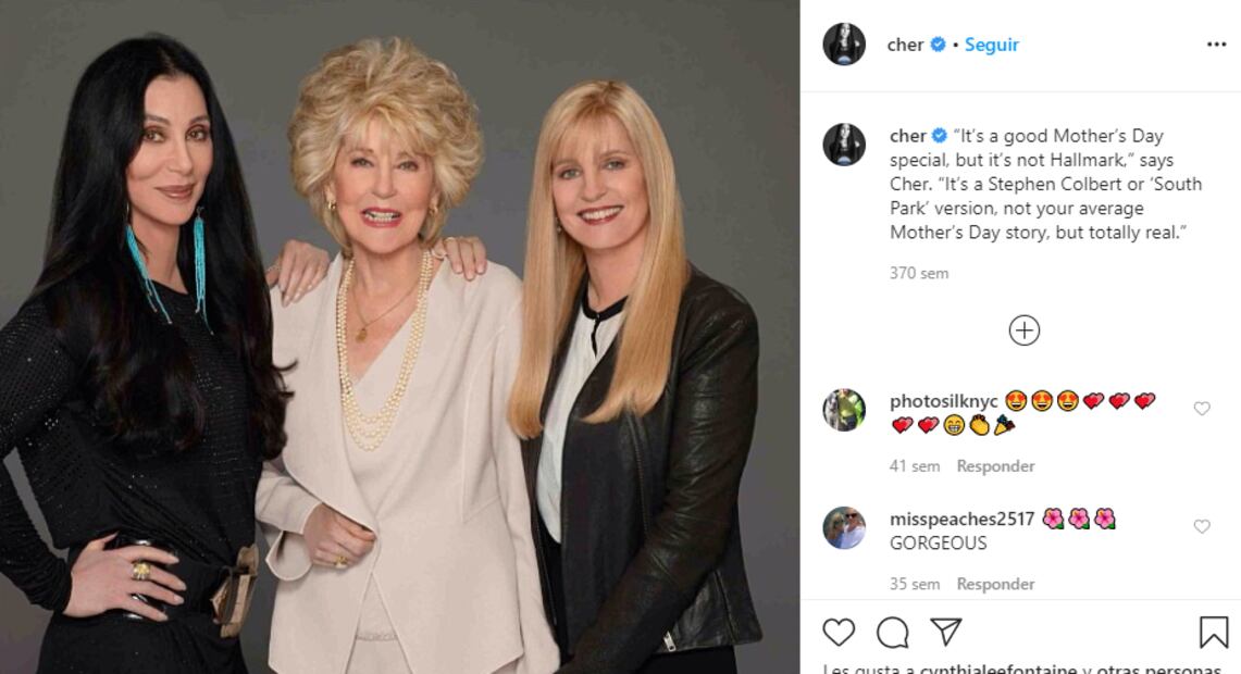 El impactante look de la mamá de Cher: tiene 94 años y parece su hermana