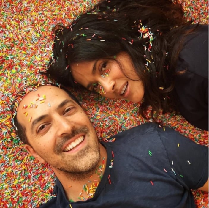 Salma Hayek y su hermano Sami Hayek / Instagram
