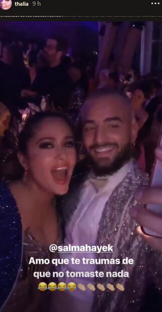 FOTOS: Thalía revela lo que sucedió en la fiesta privada del MET Gala; Salma Hayek, Kim Kardashian y Maluma muy divertidos
