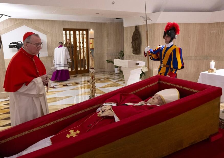 El cuerpo del papa Francisco en la Capilla de Santa Marta / Foto: Vatican Media - EFE