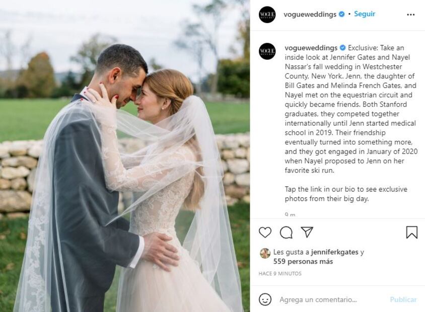 Melinda Gates está feliz por la boda de su hija Jennifer con Nayel Nassar