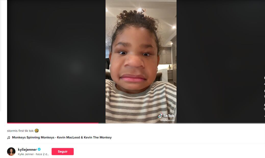 Kylie Jenner comparte el primer TikTok de Stormi ¡y es super tierno!