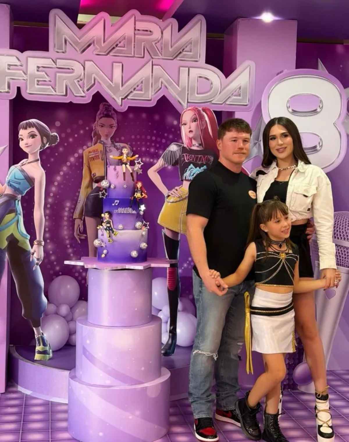 Saúl 'Canelo' Álvarez, Fernanda Gómez y su hija María Fernanda / Foto: Instagram  @fernandagmtz