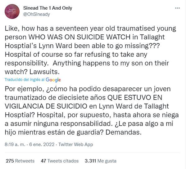 Sinéad O’Connor señala públicamente al culpable de la muerte de su hijo