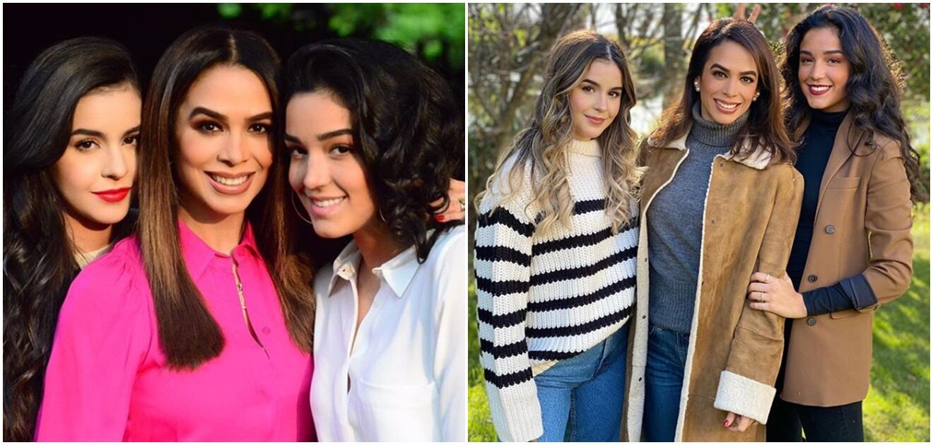 Biby Gaytán y sus hijas cautivan en la orilla del mar