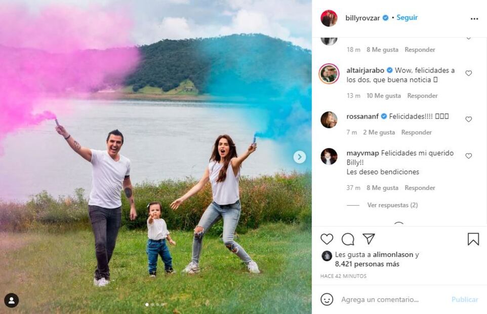 Billy Rovzar y Claudia Álvarez anuncian que esperan mellizos