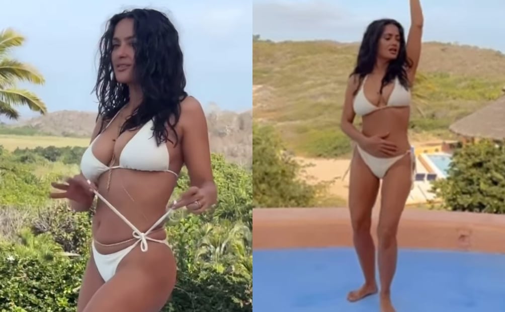 Salma Hayek y su espontáneo baile en bikini / Foto: Instagram @salmahayek