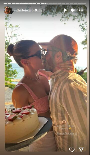 Michelle Salas y su prometido Danielo Diezgranados comparten un tierno momento / Instagram