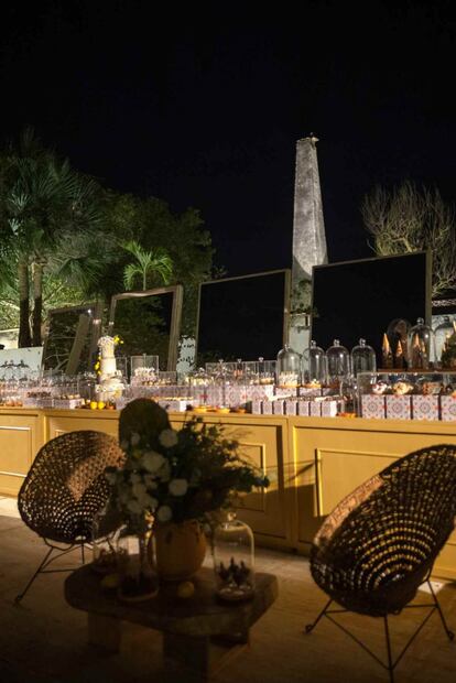 Manuel López San Martín y Celina Palomera se casaron en una mística boda