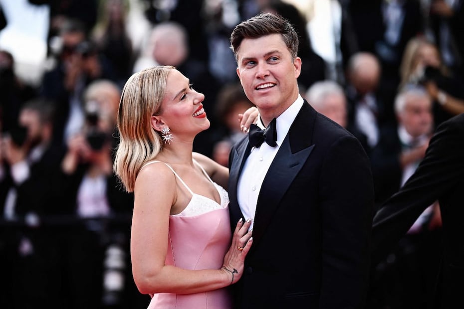 Scarlett Johansson y Colin Just en el Festival de Cannes / AFP