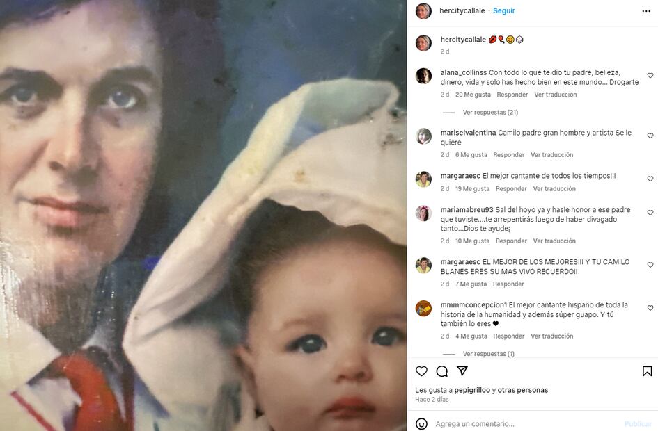 Camilo Sesto y Camilo Blanes / Foto: Instagram