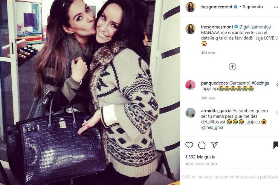 Inés Gómez Mont le regaló a Galilea Montijo un bolso de casi de 4 mdp