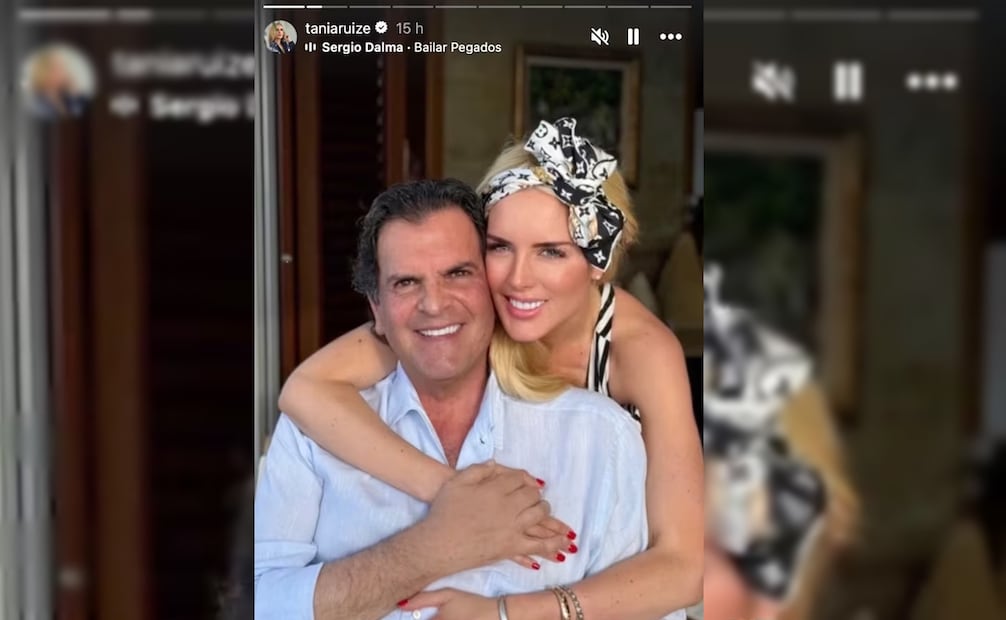 Tania Ruiz y su actual pareja. Foto: Captura de pantalla