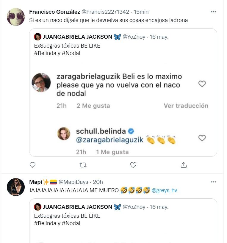 Belinda. Una 'belifan' le dice "naco" a Christian Nodal y la mamá de la cantante le aplaude
