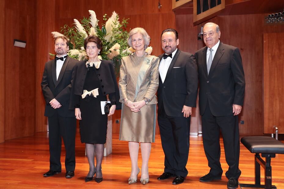 Carlos Slim visita a la reina emérita Sofía de España 