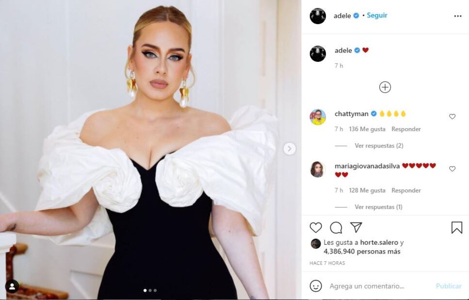 Adele impacta vestida de gala como invitada de exclusiva boda