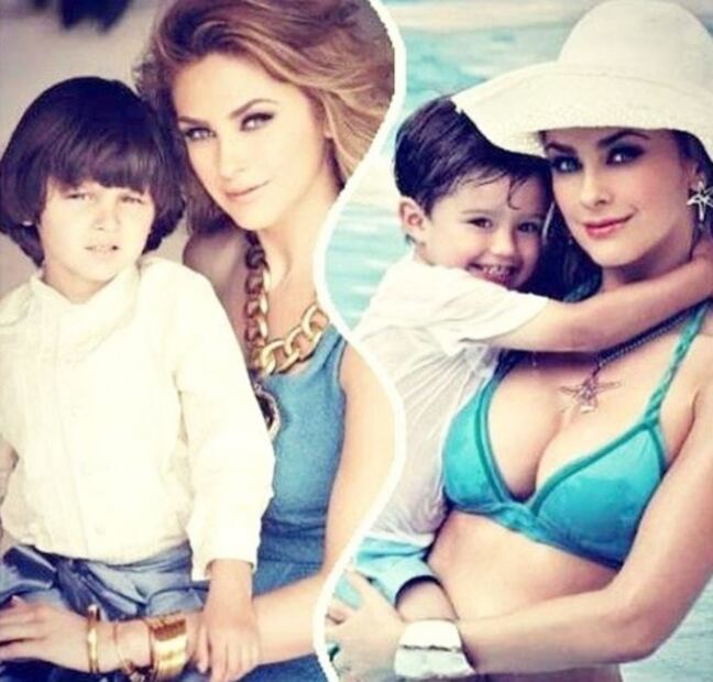 El álbum de fotos de los hijos de Aracely Arámbula y Luis Miguel 